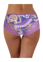 Lace Trimmed Boxers Shorts Lilac